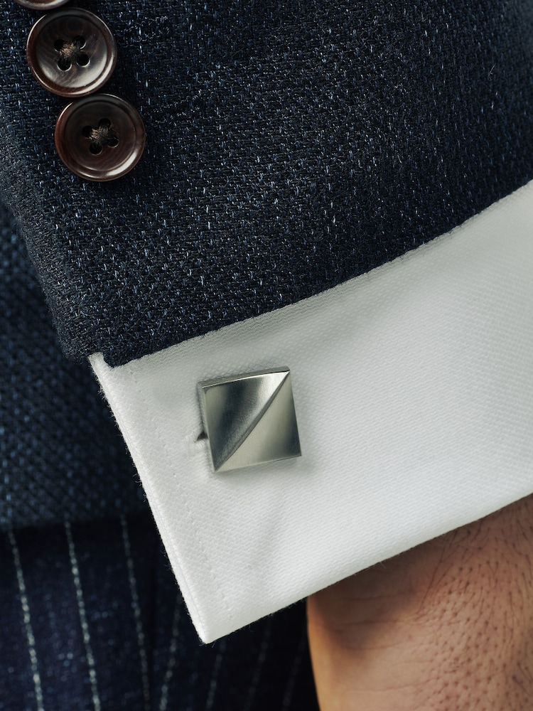Silver Tone Square Cufflinks - Image 2 of 5