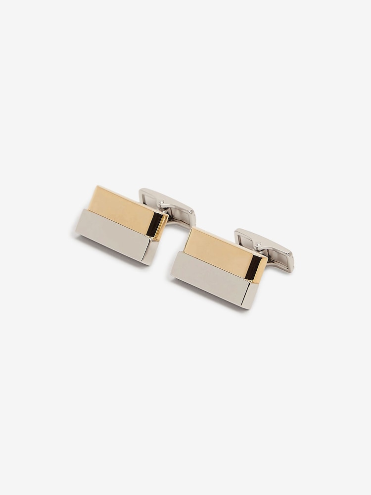 Silver Tone Square Cufflinks - Image 5 of 5 Silver Tone Square Cufflinks - Image 5 of 5
