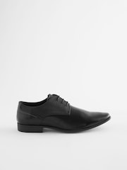 Black Wide Fit Derby Shoes - Image 2 of 5