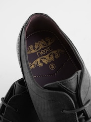 Black Wide Fit Derby Shoes - Image 3 of 5