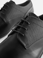 Black Wide Fit Derby Shoes - Image 5 of 5