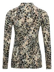 M&Co Natural Leopard Print Long-Sleeve Top - Image 5 of 5