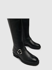 Schuh Darla Black Leather Rider Boots - Image 2 of 3