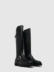 Schuh Darla Black Leather Rider Boots - Image 3 of 3