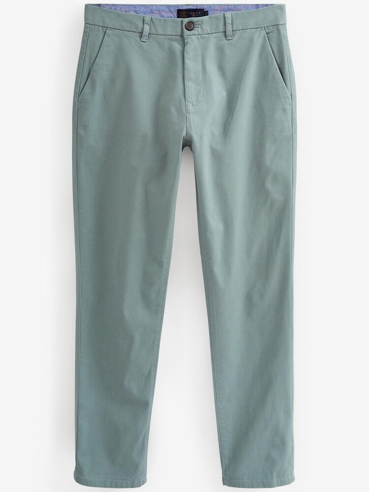 Light Blue Slim Stretch Chino Trousers - Image 6 of 7