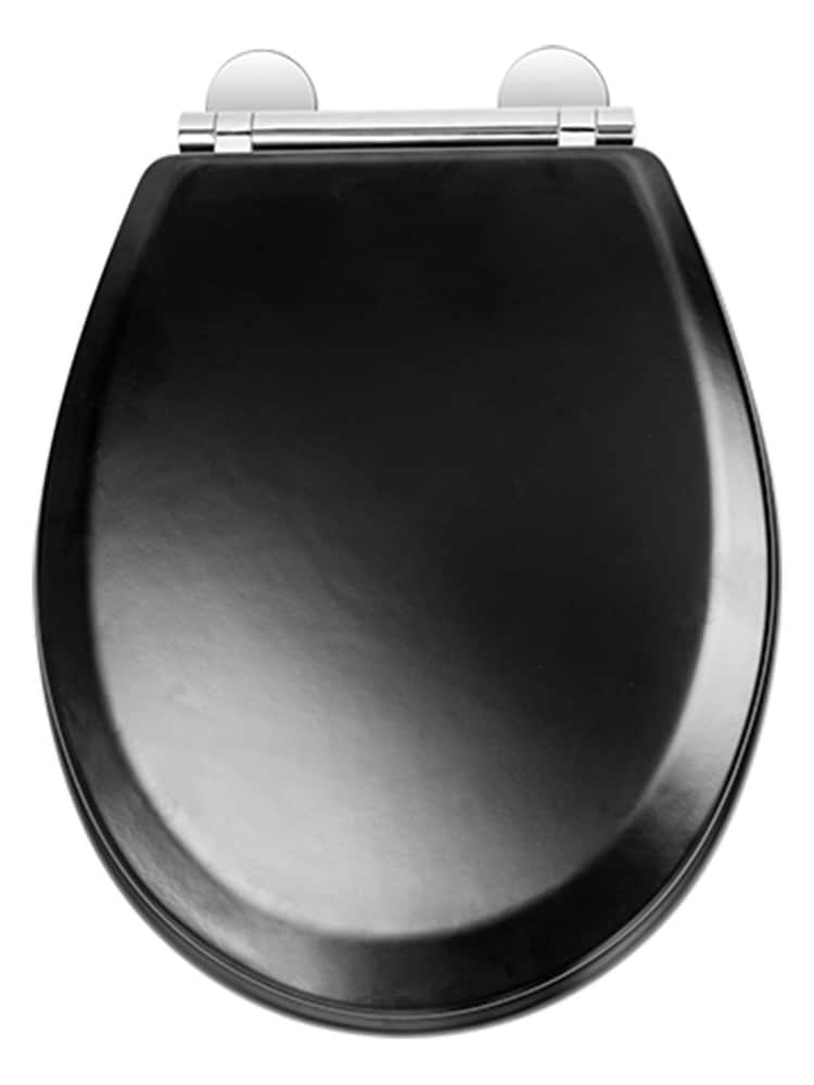 Croydex Black Lene Matte Black Round Toilet Seat - Image 1 of 3