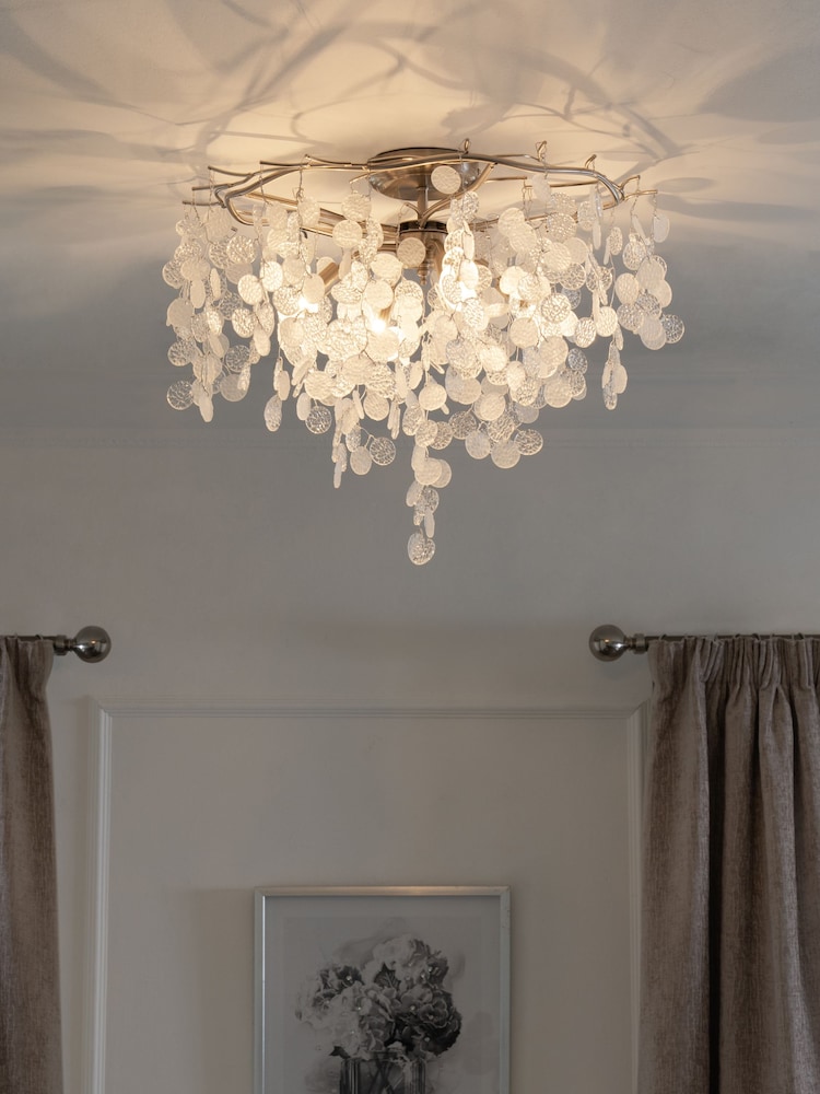 Clear Lunaria 4 Light Flush Ceiling Light - Image 1 of 4