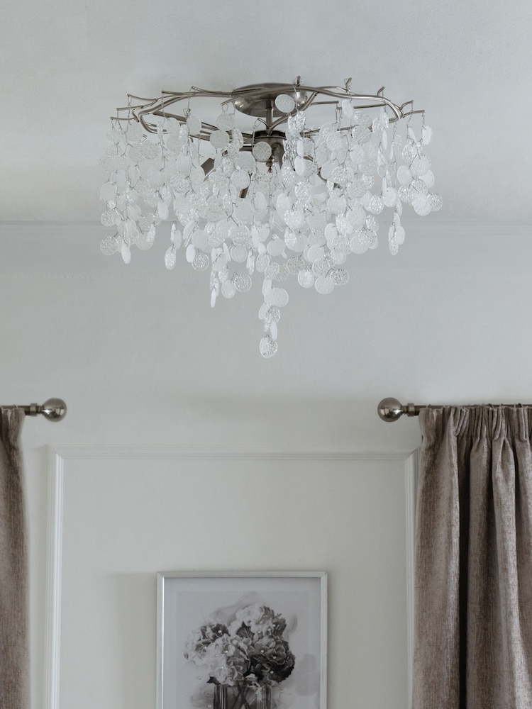 Clear Lunaria 4 Light Flush Ceiling Light - Image 2 of 4