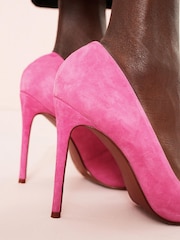 Magenta Pink Signature Leather Court Shoes - Image 4 of 8