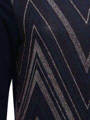 Spirit Blue Zig Zag Print Glitter Top - Image 4 of 4