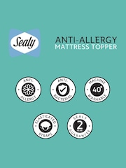 Sealy White Anti Allergy Mattress Topper - Image 10 of 10