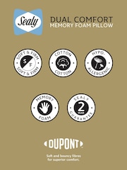 Sealy Dual Comfort Memory Foam 100% Cotton Pillow - Image 10 of 10