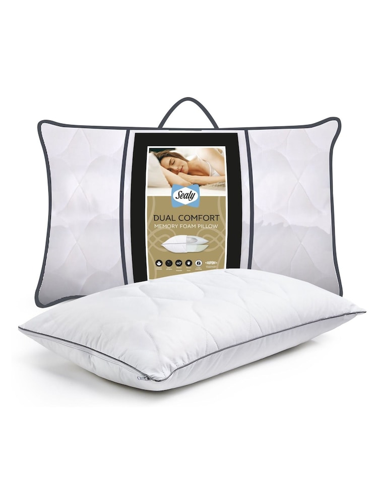 Sealy Dual Comfort Memory Foam 100% Cotton Pillow - Image 2 of 10