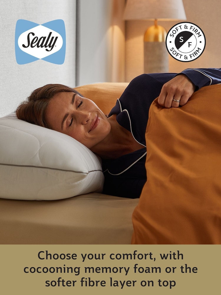 Buy Sealy Dual Comfort Memory Foam 100% Cotton Pillow from the