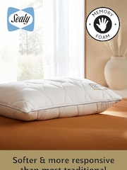 Sealy Dual Comfort Memory Foam 100% Cotton Pillow - Image 4 of 10