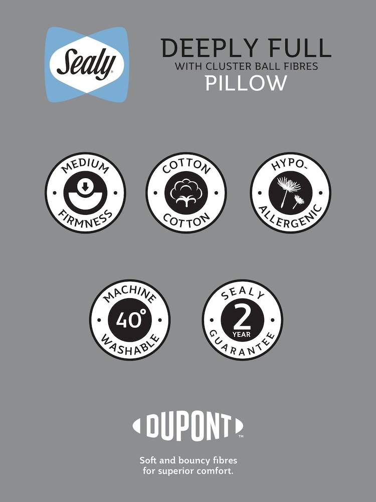 Sealy Deeply Full 100% Cotton Pillow - Image 9 of 9