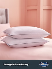 Silentnight Set of 2 Luxury Piped Hotel Collection Pillows - Image 3 of 9