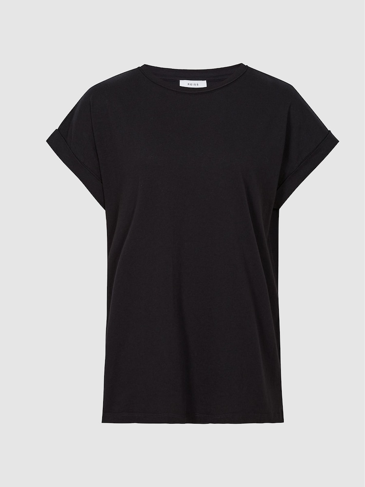 Reiss Navy Cotton Jersey T-Shirt - Image 2 of 5