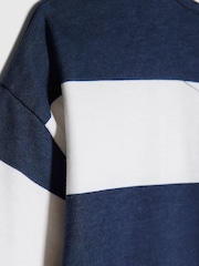 River Island Blue Oversized Striped Role Model T-Shirt - Image 4 of 4
