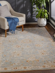 LIVABLISS Blue Avant Garde Vintage Traditional Rug - Image 1 of 7