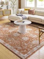 LIVABLISS Orange Avant Garde Vintage Traditional Rug - Image 1 of 7