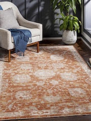 LIVABLISS Orange Avant Garde Vintage Traditional Rug - Image 2 of 7