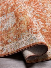 LIVABLISS Orange Avant Garde Vintage Traditional Rug - Image 4 of 7