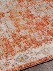 LIVABLISS Orange Avant Garde Vintage Traditional Rug - Image 5 of 7
