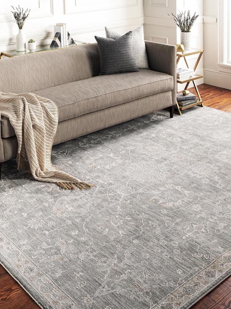 LIVABLISS Grey Avant Garde Vintage Traditional Rug - Image 1 of 7