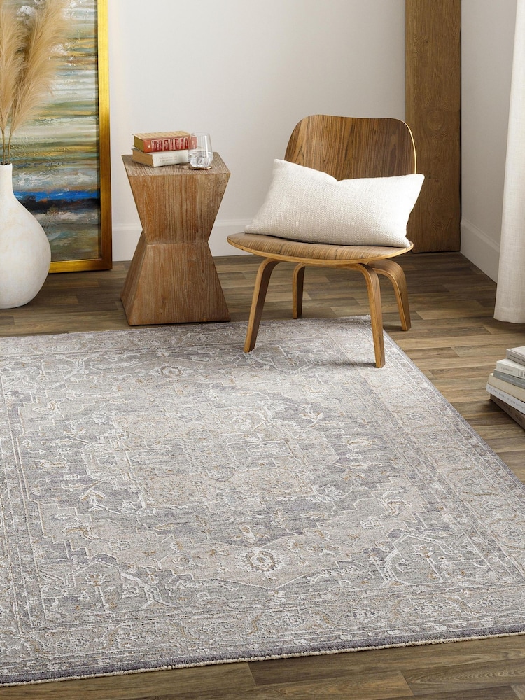 LIVABLISS Vintage Grey Avant Garde Vintage Traditional Rug - Image 1 of 7