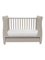 Babymore Cashmere Eva Sleigh Cot Bed Dropside with Drawer - Image 4 of 5