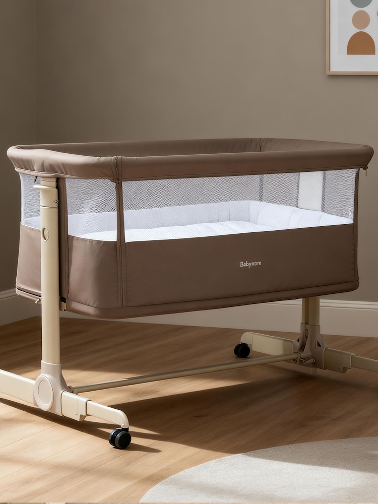 Babymore Mocha Neera Bedside Crib - Image 1 of 6