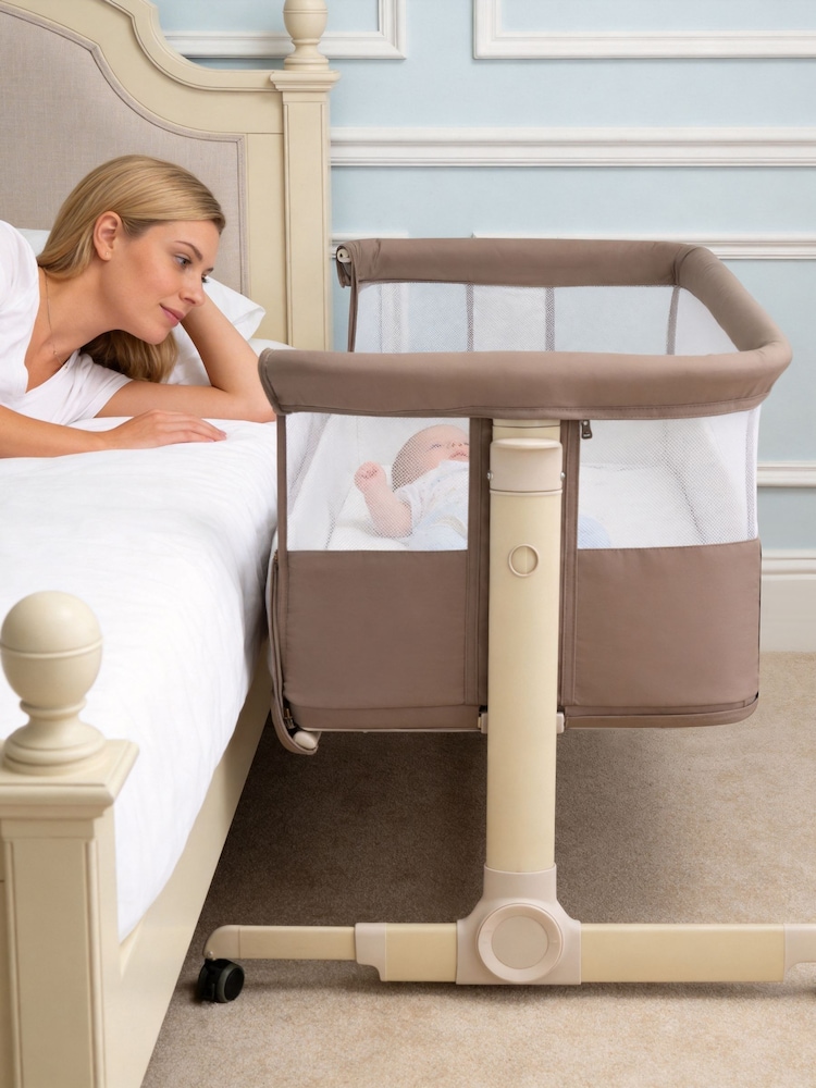 Babymore Mocha Neera Bedside Crib - Image 2 of 6