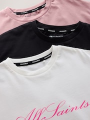 Pink/Black Script Logo T-Shirts 3 Pack - Image 7 of 7