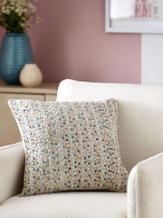Multi Scandi Cut Velvet Spot 43 x 43cm Cushion - Image 1 of 5