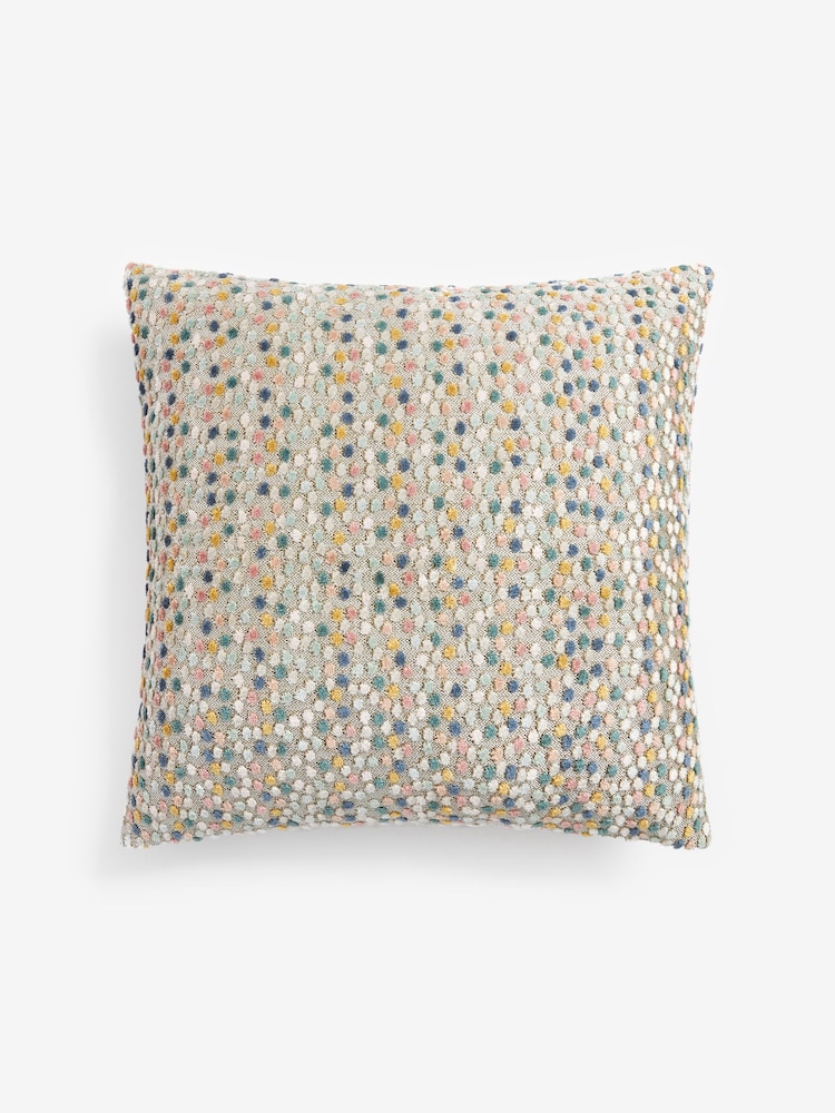 Multi Scandi Cut Velvet Spot 43 x 43cm Cushion - Image 2 of 5