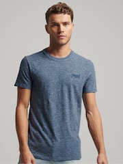 Superdry Tidal Blue Space Dye Vintage Embroidered T-Shirt - Image 1 of 3