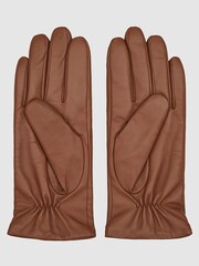 Reiss Tan Gabrielle Leather Gloves - Image 2 of 3