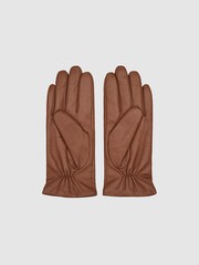 Reiss Tan Gabrielle Leather Gloves - Image 3 of 3