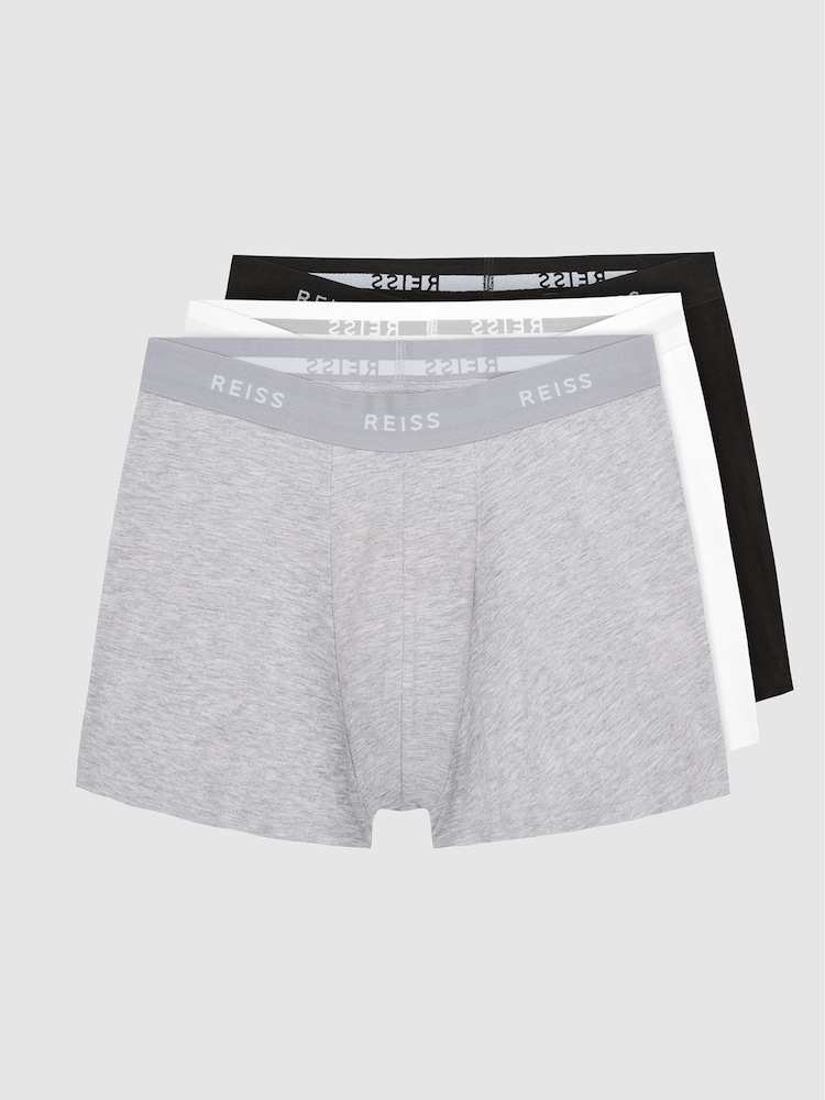 Reiss Multi Heller Three Pack Cotton Boxers 3 Pack - Image 1 of 8 Reiss Multi Heller Three Pack Cotton Boxers 3 Pack - Image 1 of 8