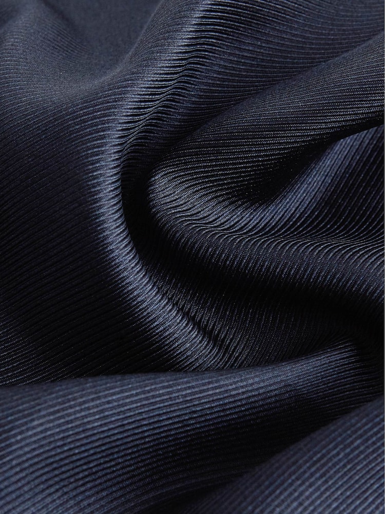 Reiss Navy Moon Silk Pocket Square - Image 3 of 3