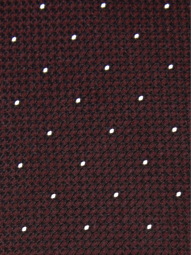 Reiss Bordeaux Liam Silk Polka Dot Tie - Image 3 of 3