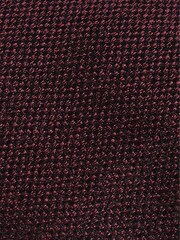 Reiss Burgundy Ceremony Textured Silk Tie - Image 2 of 2