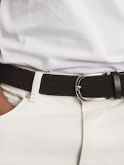 Reiss Mid Brown Elmont Woven Belt - Image 3 of 4