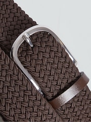 Reiss Mid Brown Elmont Woven Belt - Image 4 of 4