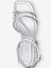 Silver Forever Comfort® Asymmetric Tube Sandals - Image 4 of 6