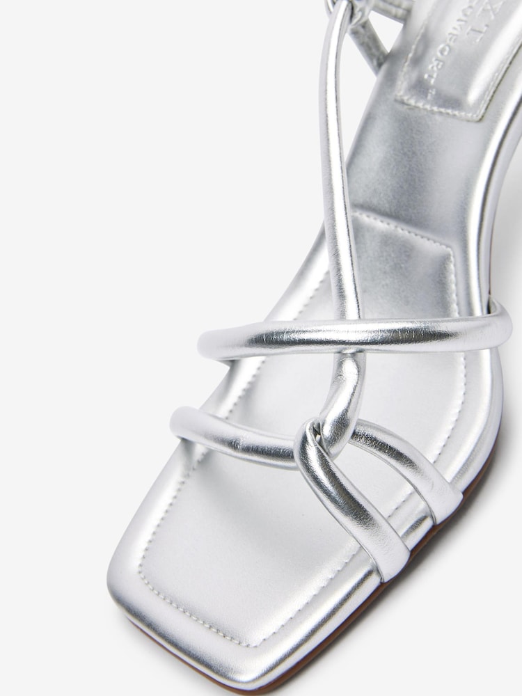 Silver Forever Comfort® Asymmetric Tube Sandals - Image 6 of 6