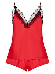 Ann Summers Red Cerise Satin Cami Set - Image 4 of 4
