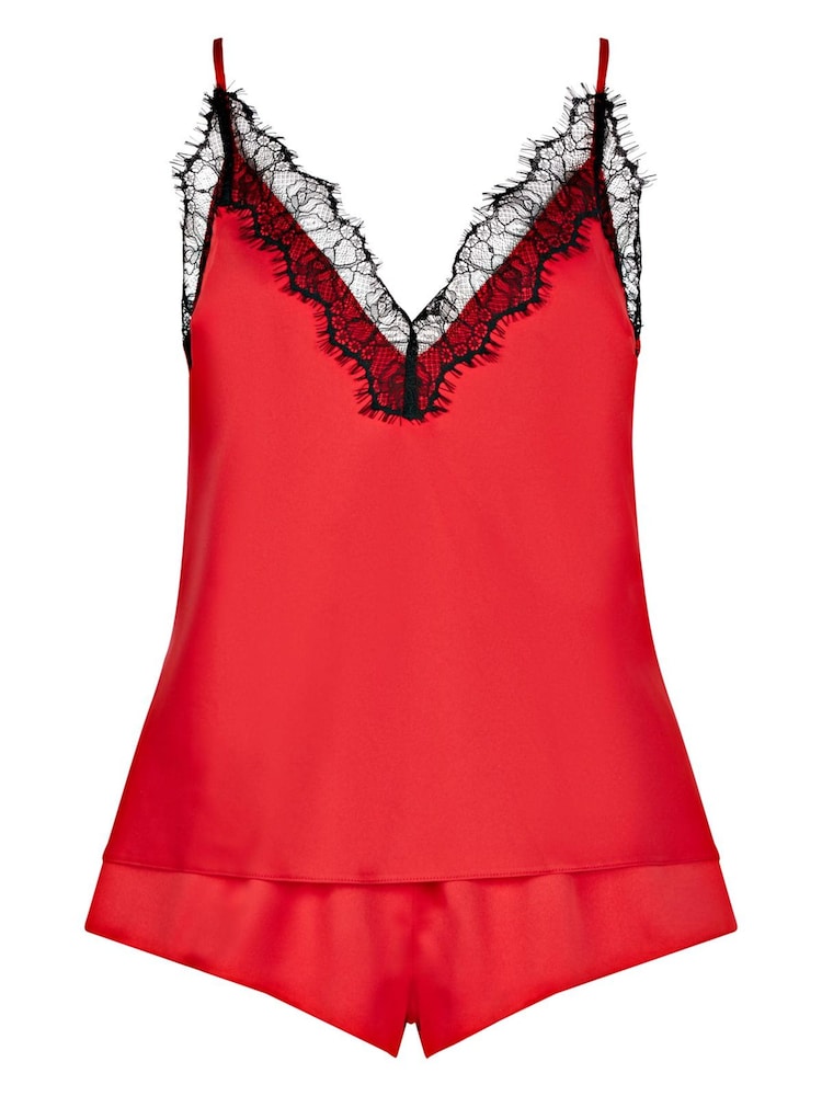 Ann Summers Red Cerise Satin Cami Set - Image 4 of 4