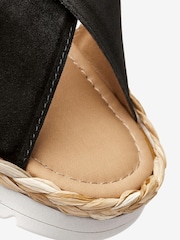 Black Regular/Wide Fit Forever Comfort® Sports Cross Over Wedges - Image 4 of 6